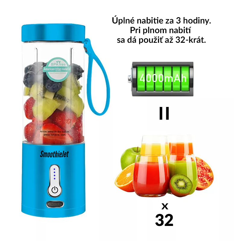 SmoothieJet hordozható USB turmixgép 530 ml - Blendy10 3-as verzió